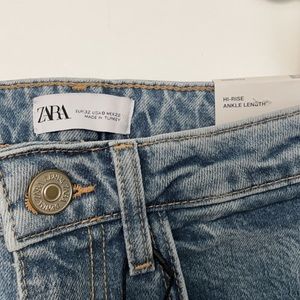 NWT Zara Hi-Rise Slim Ankle Length Jeans